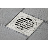 Watercourse 4-Inch Square Grid Shower Drain with Hair Catcher