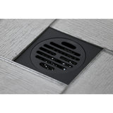Watercourse 4-Inch Square Grid Shower Drain with Hair Catcher