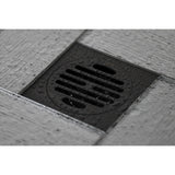 Watercourse 4-Inch Square Grid Shower Drain with Hair Catcher