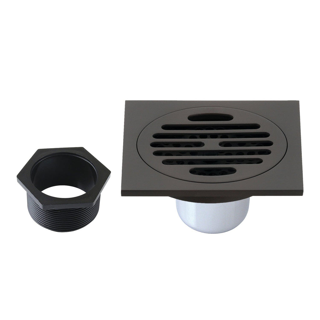 Kingston Brass BSF4262ORB Watercourse Symmetric 4 Square Grid Shower Drain, Oil Rubbed Bronze