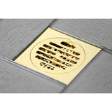 Watercourse 4-Inch Square Grid Shower Drain with Hair Catcher