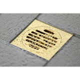 Watercourse 4-Inch Square Grid Shower Drain with Hair Catcher