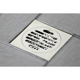 Watercourse 4-Inch Square Grid Shower Drain with Hair Catcher