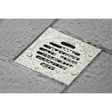 Watercourse 4-Inch Square Grid Shower Drain with Hair Catcher