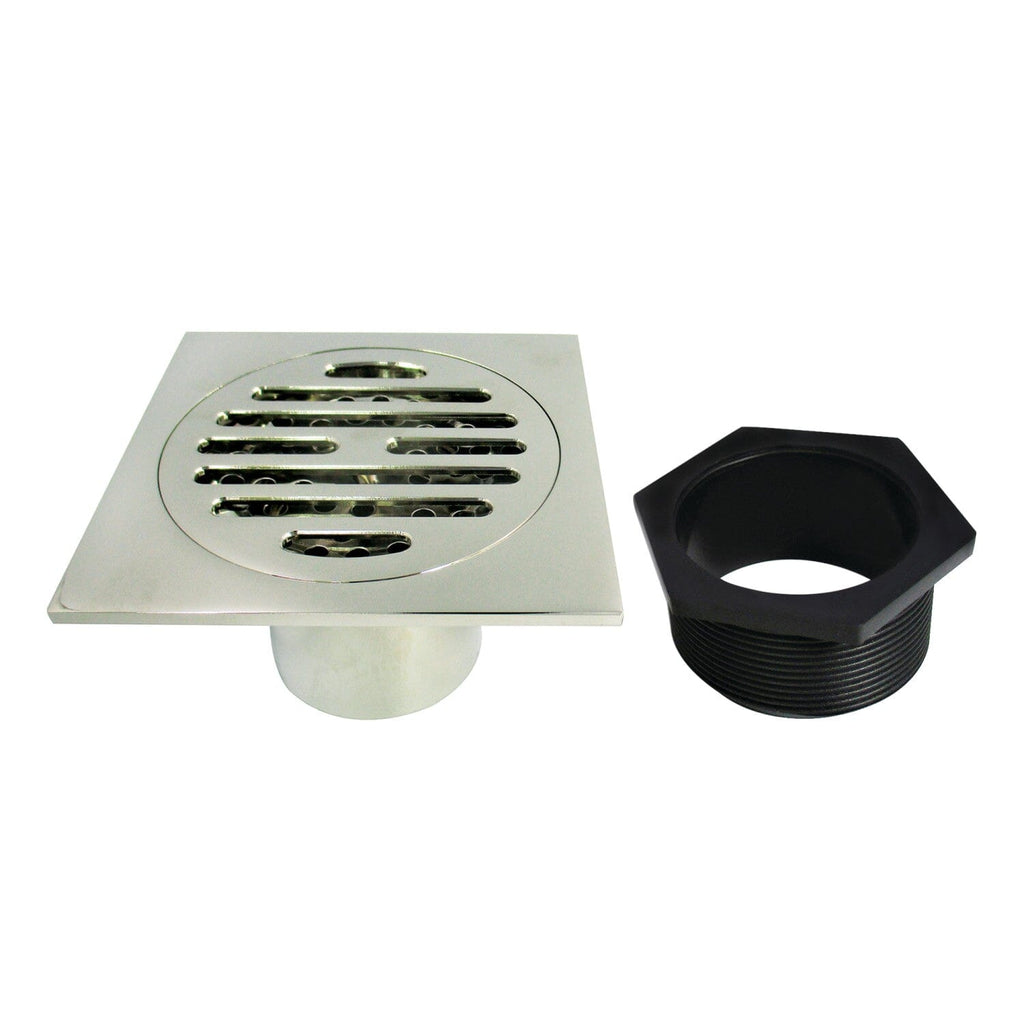 4 inch Matte Black Square Shower Drain with Hair Trap Set (3 Designs)