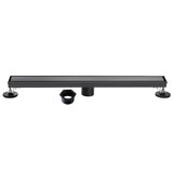 Watercourse 48-Inch Stainless Steel Linear Shower Drain with Reversible Tile Insert and Flat Grate