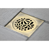 Watercourse 4-Inch Square Grid Shower Drain with Hair Catcher
