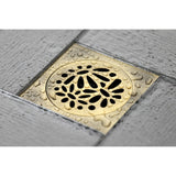 Watercourse 4-Inch Square Grid Shower Drain with Hair Catcher