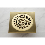Watercourse 4-Inch Square Grid Shower Drain with Hair Catcher