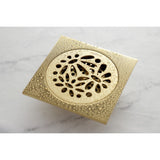 Watercourse 4-Inch Square Grid Shower Drain with Hair Catcher