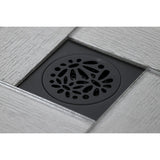 Watercourse 4-Inch Square Grid Shower Drain with Hair Catcher