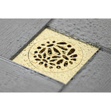 Watercourse 4-Inch Square Grid Shower Drain with Hair Catcher