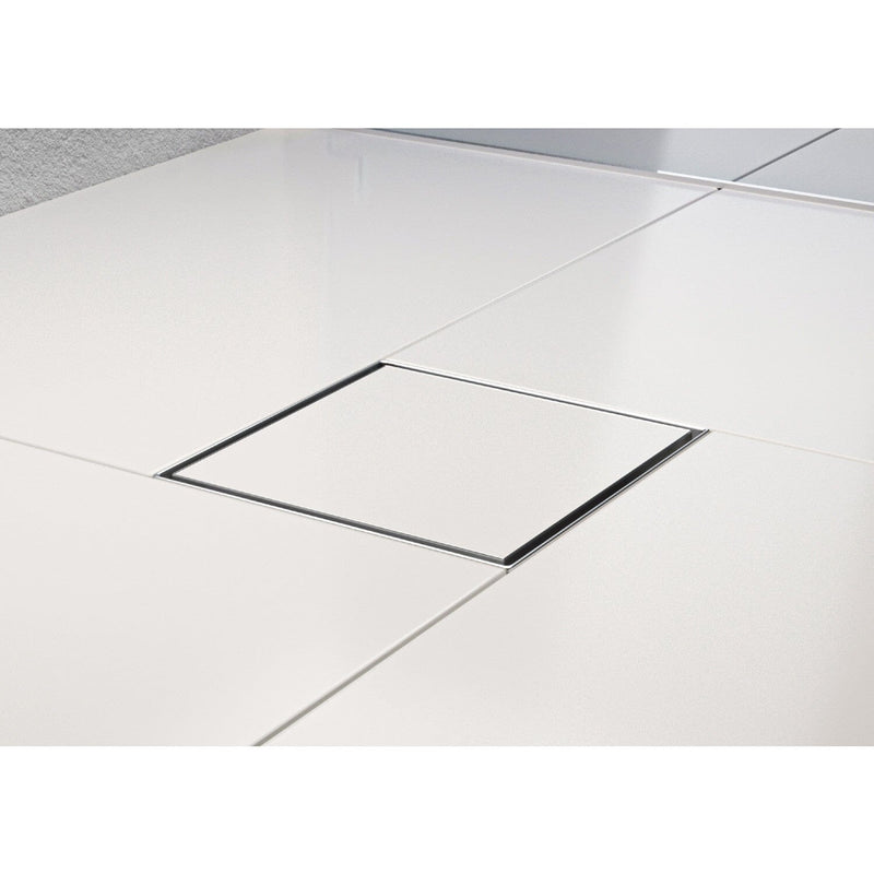 Watercourse 6-Inch Stainless Steel Square Shower Drain with Hair Catcher