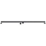 Watercourse 72-Inch Stainless Steel Linear Shower Drain with Reversible Tile Insert and Flat Grate