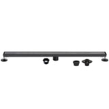 Watercourse 60-Inch Stainless Steel Linear Shower Drain with Reversible Tile Insert and Flat Grate, Drain with Base Flange and Hair Strainer