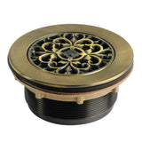 Watercourse 4-1/4-Inch Brass Round Grid Shower Base Drain with Flange