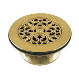 Watercourse 4-1/4 Inch Round Brass Shower Base Drain
