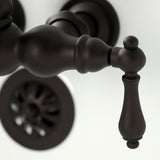 Heritage Two-Handle 2-Hole Tub Wall Mount Clawfoot Tub Faucet