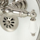 Heritage Three-Handle 2-Hole Tub Wall Mount Clawfoot Tub Faucet with Hand Shower