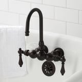 Vintage Two-Handle 2-Hole Tub Wall Mount Clawfoot Tub Faucet