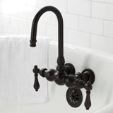Vintage Two-Handle 2-Hole Tub Wall Mount Clawfoot Tub Faucet