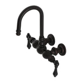 Vintage Two-Handle 2-Hole Tub Wall Mount Clawfoot Tub Faucet