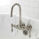 Vintage Two-Handle 2-Hole Tub Wall Mount Clawfoot Tub Faucet