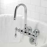 Vintage Two-Handle 2-Hole Tub Wall Mount Clawfoot Tub Faucet