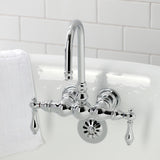 Vintage Two-Handle 2-Hole Tub Wall Mount Clawfoot Tub Faucet