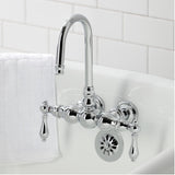 Vintage Two-Handle 2-Hole Tub Wall Mount Clawfoot Tub Faucet