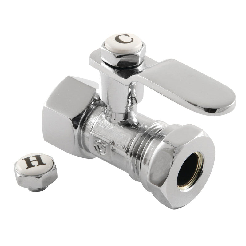 Whitaker 1/2-Inch FIP x 1/2-Inch or 7/16-Inch Slip Joint Quarter-Turn Straight Shut-Off Valve