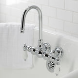 Vintage Two-Handle 2-Hole Tub Wall Mount Clawfoot Tub Faucet