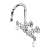Vintage Two-Handle 2-Hole Tub Wall Mount Clawfoot Tub Faucet