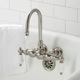 Vintage Two-Handle 2-Hole Tub Wall Mount Clawfoot Tub Faucet