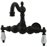 Vintage Two-Handle 2-Hole Tub Wall Mount Clawfoot Tub Faucet