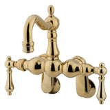 Vintage Two-Handle 2-Hole Tub Wall Mount Clawfoot Tub Faucet