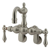 Vintage Two-Handle 2-Hole Tub Wall Mount Clawfoot Tub Faucet