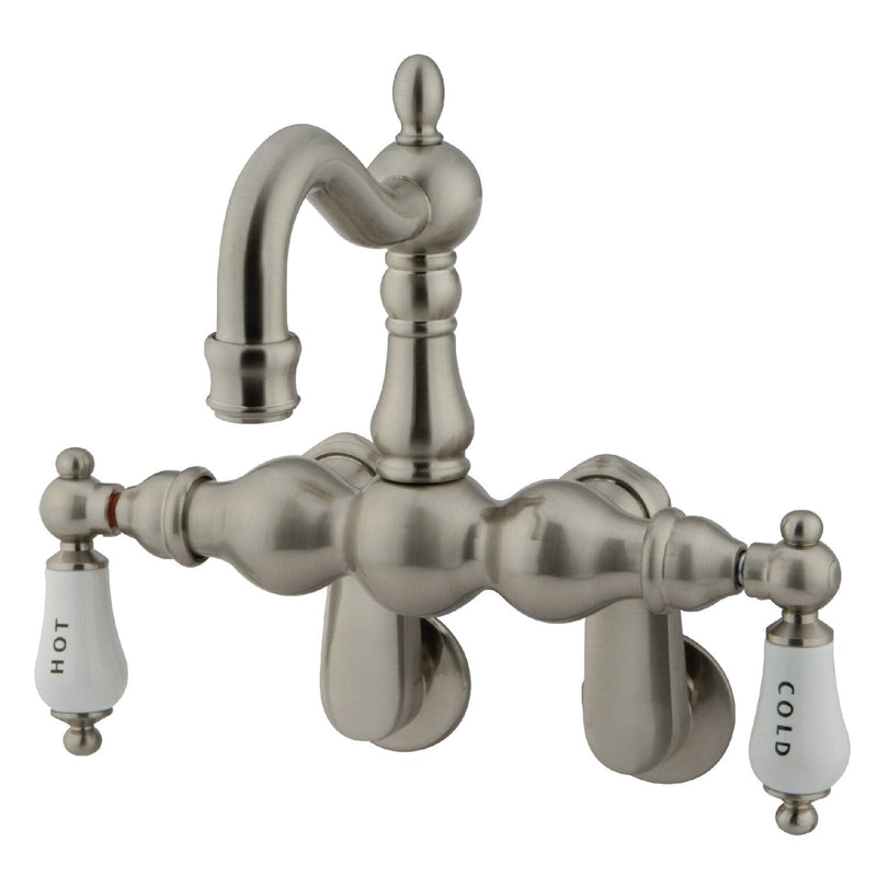 Vintage Two-Handle 2-Hole Tub Wall Mount Clawfoot Tub Faucet