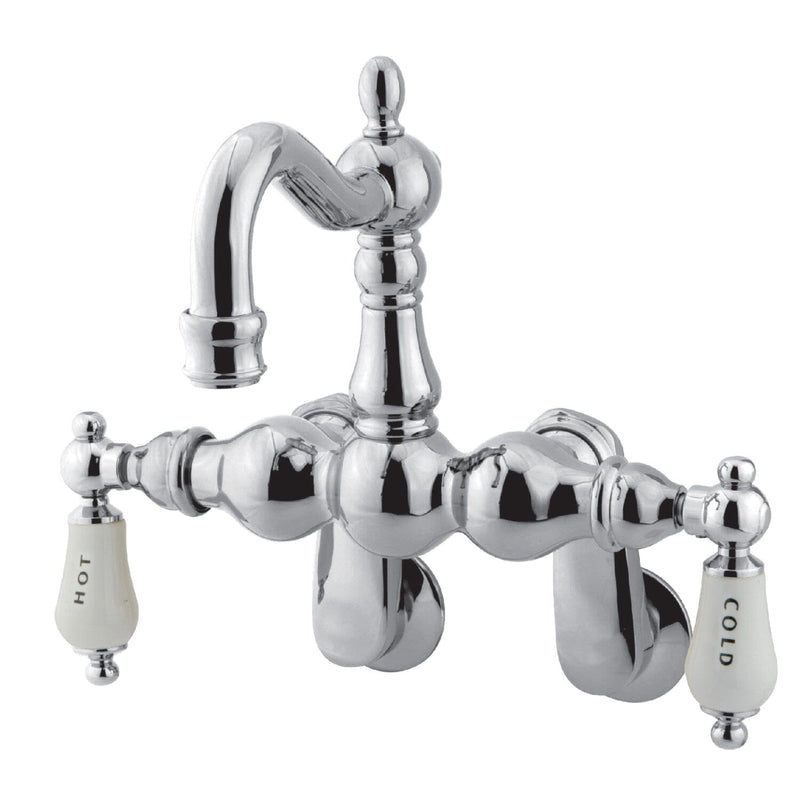 Vintage Two-Handle 2-Hole Tub Wall Mount Clawfoot Tub Faucet