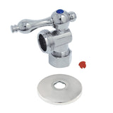 5/8-Inch O.D. Comp x 3/4-Inch Hose Thread Quarter-Turn Angle Shut-Off Valve with Flange