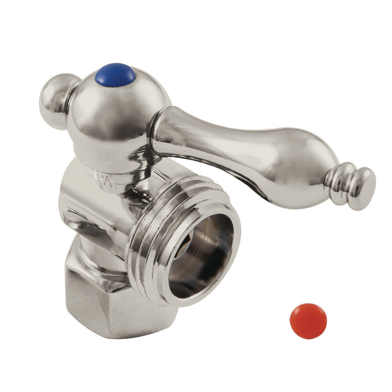 Vintage 1/2-Inch FIP x 3/4-Inch Hose Thread Quarter-Turn Angle Shut-Off Valve, for Washing Machine