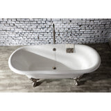 Vintage Brass Chain and Stopper Tub Waste and Overflow