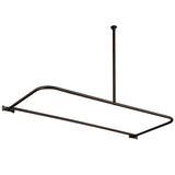 Vintage 61-Inch D-Shaped Shower Curtain Rod