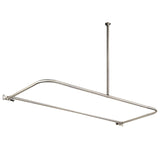 Vintage 61-Inch D-Shaped Shower Curtain Rod