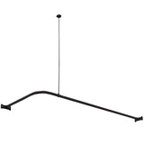 Vintage 63-Inch L-Shaped Shower Curtain Rod