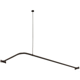 Vintage 63-Inch L-Shaped Shower Curtain Rod