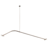Vintage 63-Inch L-Shaped Shower Curtain Rod
