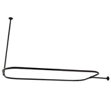 Vintage 44.5-Inch Rectangular Shower Curtain Rod, 18 Gauge