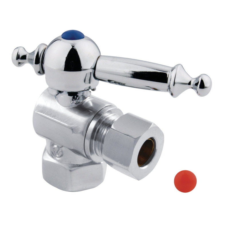 Vintage 3/8-Inch FIP x 3/8-Inch O.D. Comp Quarter-Turn Angle Shut-Off Valve