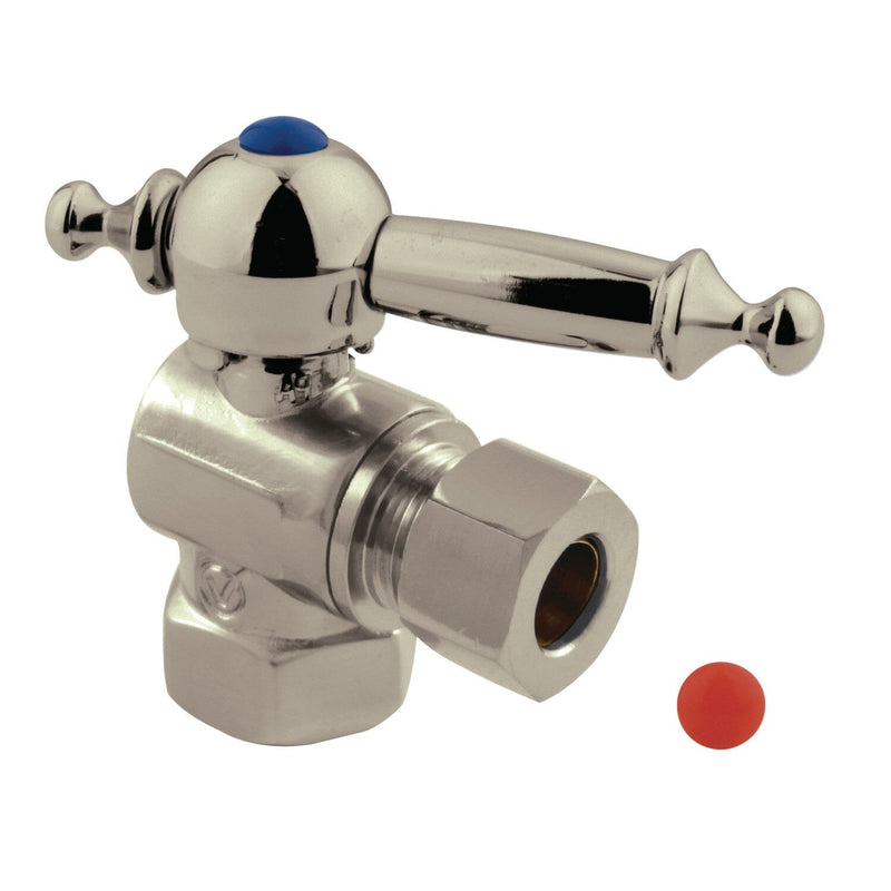 Vintage 3/8-Inch FIP x 3/8-Inch O.D. Comp Quarter-Turn Angle Shut-Off Valve